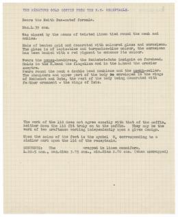 Typed notes on paper