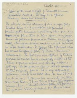 Handwritten notes on paper