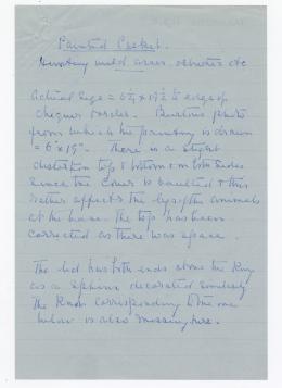 Handwritten notes on paper