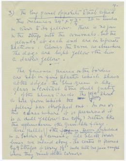 Handwritten notes on paper