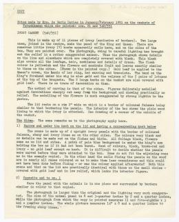 Typed notes on paper