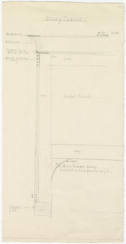 Drawing of casket