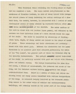 Typed notes on paper with annotations