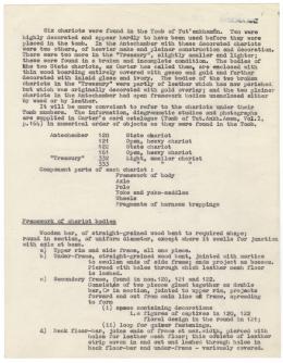 Typewritten notes on paper with annotations