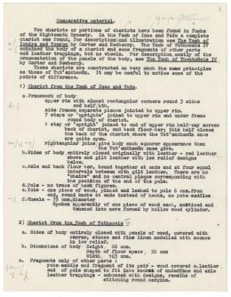 Typed notes on paper with annotations