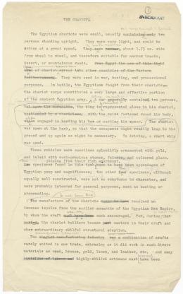 Typed notes on paper with annotations