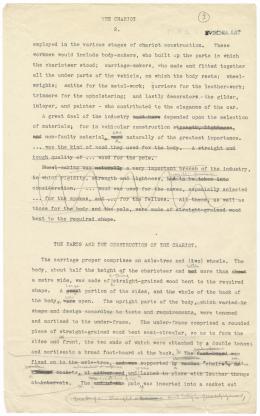 Typed notes on paper with annotations