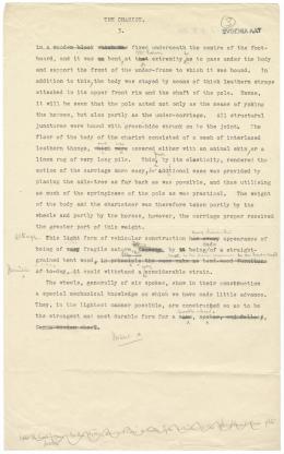 Typed notes on paper with annotations in pencil