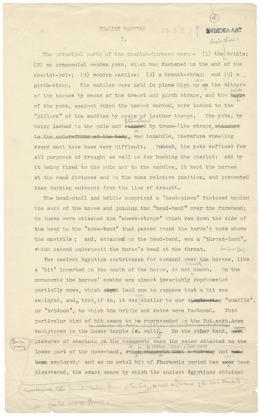 Typed notes on paper with annotations in pencil