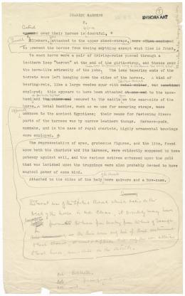 Typed notes on paper with annotations 
