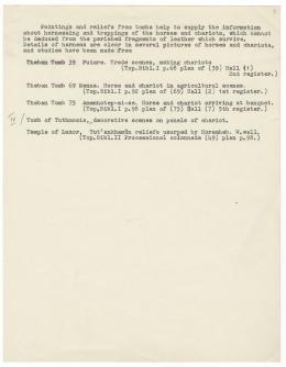 Typed notes on paper 