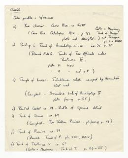 Handwritten notes on paper