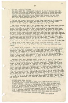 Typed notes on paper