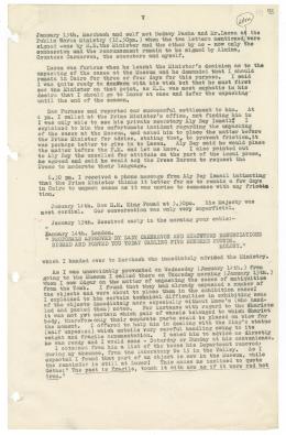 Typed notes on paper 