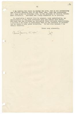 Typed notes on paper