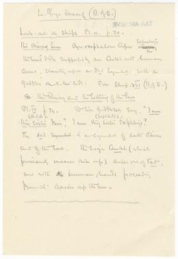 Handwritten notes on paper