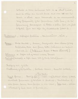 Handwritten notes on paper
