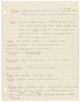 Handwritten notes on paper