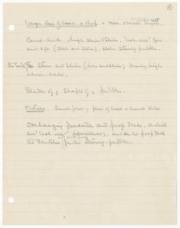 Handwritten notes on paper