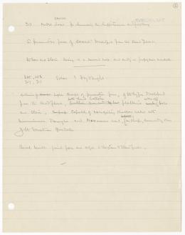 Handwritten notes on paper