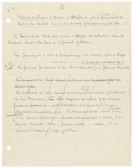 Handwritten notes on paper