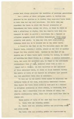 Typewritten and handwritten notes on paper