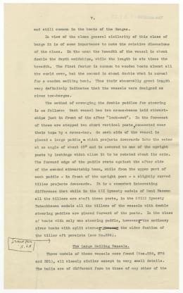 Typewritten and handwritten notes on paper