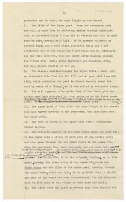 Typewritten and handwritten notes on paper