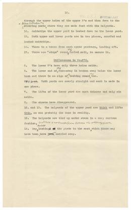 Typewritten and handwritten notes on paper