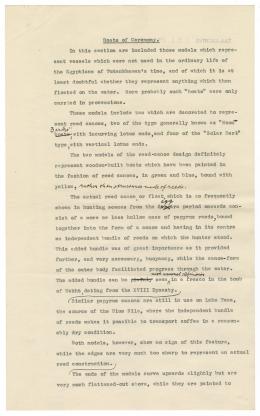 Typewritten and handwritten notes on paper