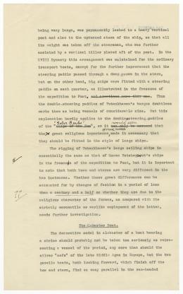 Typewritten and handwritten notes on paper