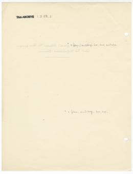 Handwritten notes on paper