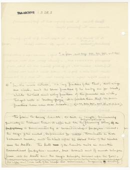 Handwritten notes on paper