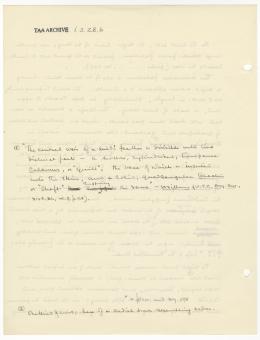 Handwritten notes on paper