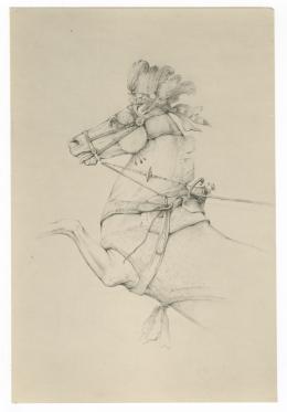 Reproduction drawing of horse