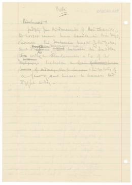 Handwritten notes on paper