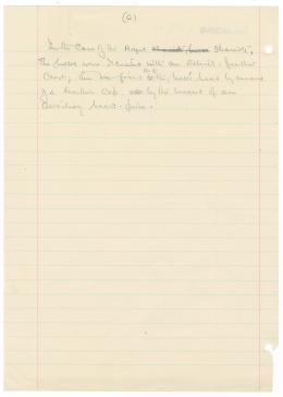 Handwritten notes on paper