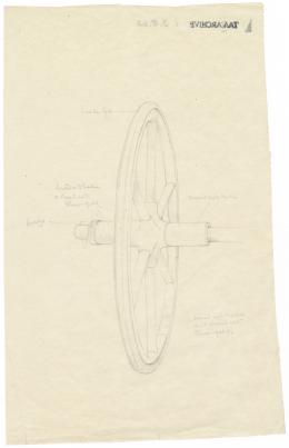 Drawing of chariot wheel