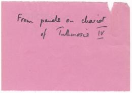 Handwritten notes on paper