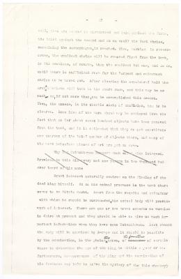 Typed notes on paper 