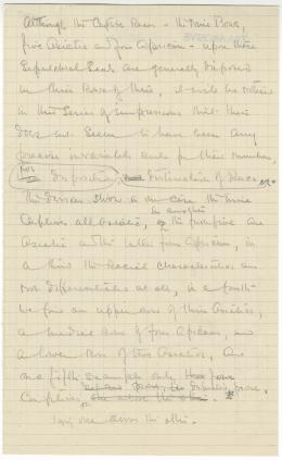 Handwritten notes on paper