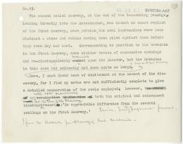 Typed notes on paper 