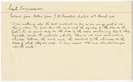 Handwritten notes on paper