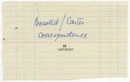 Handwritten notes on paper