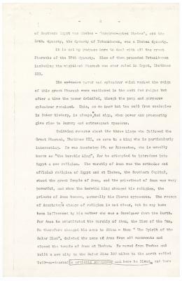 Photocopy of typed notes