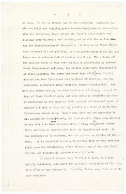Photocopy of typed notes