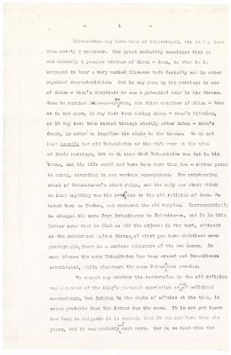 Typed notes on paper 