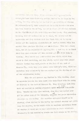 Typed notes on paper 