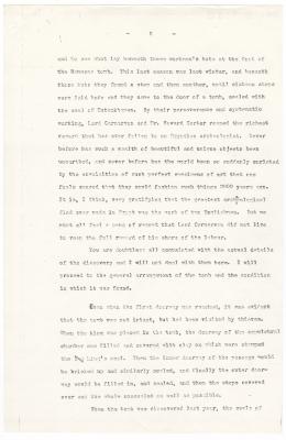 Typed notes on paper 
