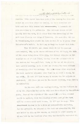 Typed notes on paper 